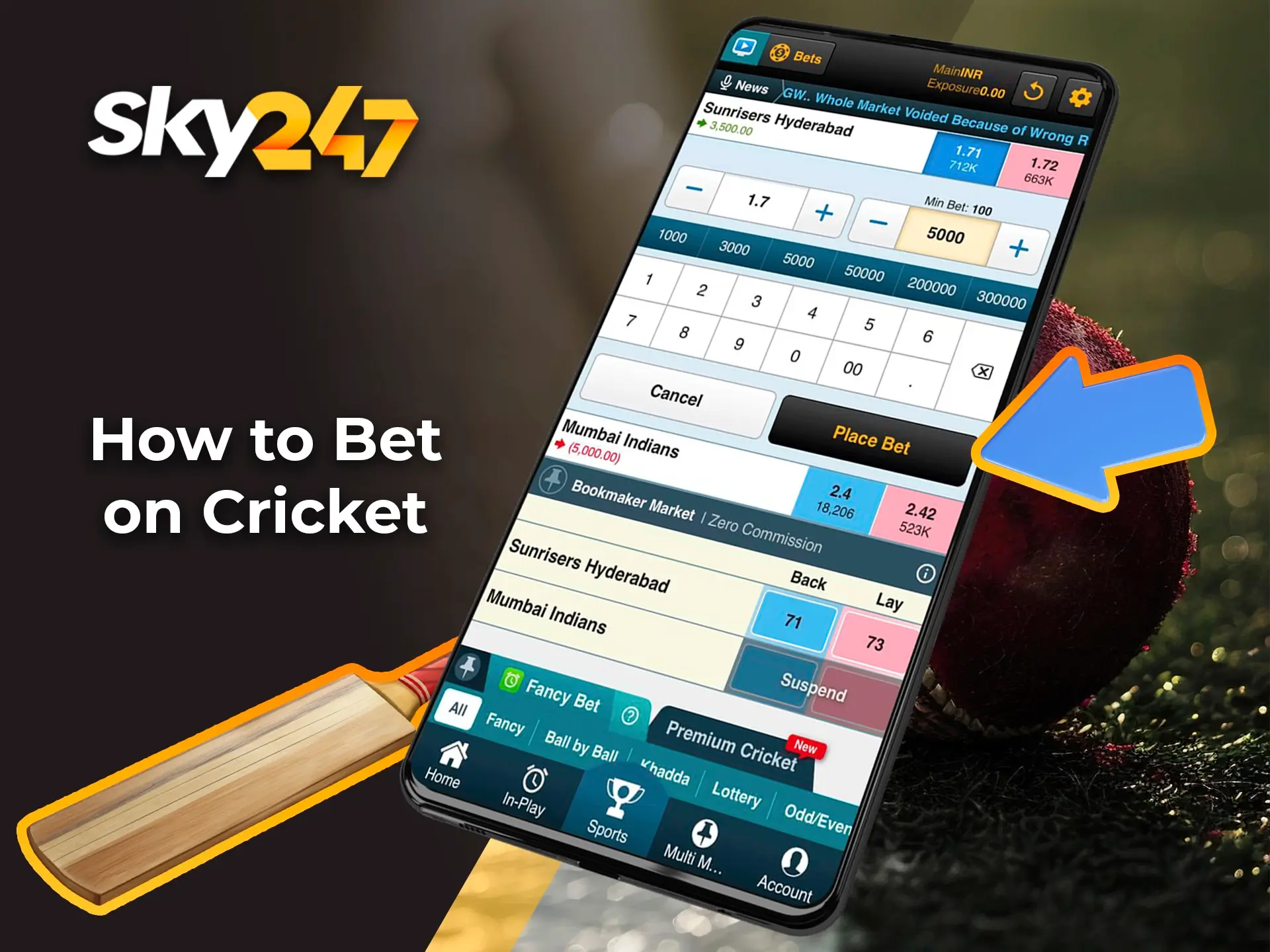 Start betting on cricket, IPL, or other leagues in the Sky247 app, and what you need to learn before doing so.