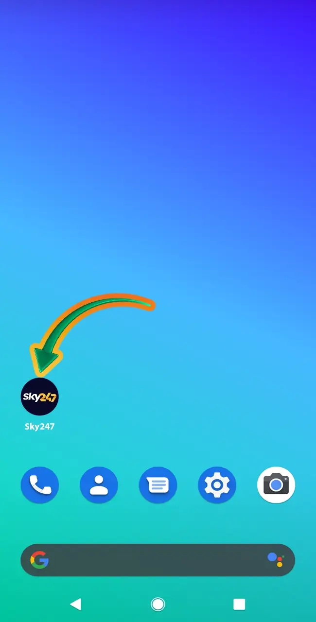 After the Sky247 APK is installed, its icon will appear on the main screen of your Android.